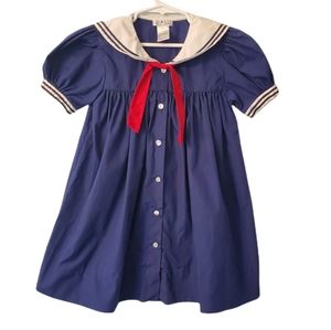 Petit ami girls Sailor dress navy blue sz 4t